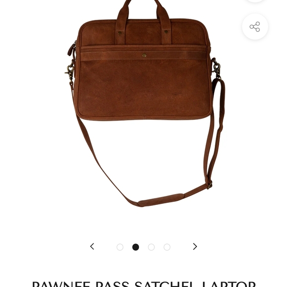 Myra Bag Brown and White Laptop Bag with Rustic Charm -actual Photos Added - Picture 2 of 10